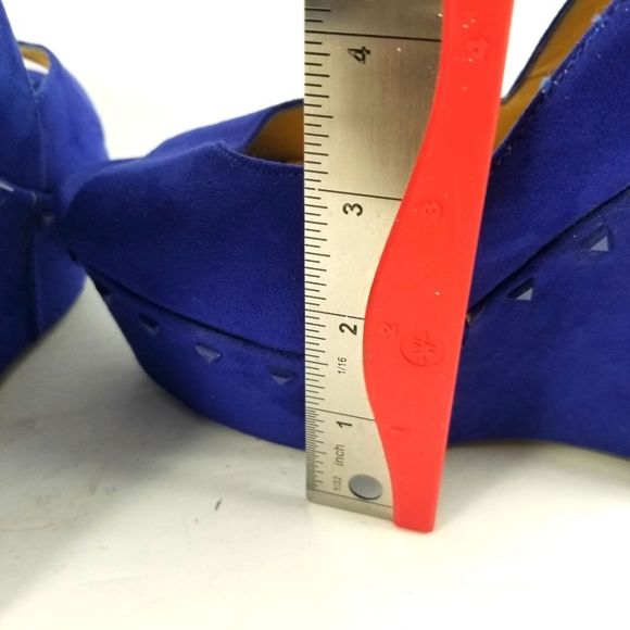 Gianni Bini Royal Blue Platforms Size 9M. S708 - Picture 7 of 8